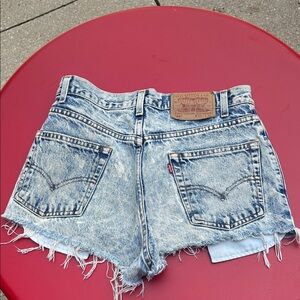 Levi Distressed Denim Shorts